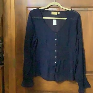 Elegant Black Button-Up Women's Top